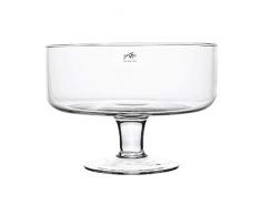 Glasschale BOWL ON FOOT Glas Schale Kelch 17,5 cm, Ø 24 cm