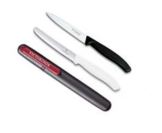 Victorinox 3-TLG. Messer-Set Küchenmesser Tafelmesser Messerschärfer Set SwissClassic Schwarz Weiß Edition