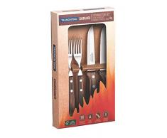 Tramontina 29899/312 Gaucho Steakbesteck, Set 4 teilig, Edelstahl AISI 420