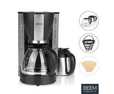 BEEM FRESH-AROMA-SELECT Filterkaffeemaschine - Duo 1000 W | Glaskanne und Isolierkanne | Warmhaltefunktion | 8 Tassen (1L) | Permanentfilter und 24h Timer