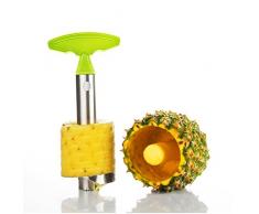 REFAGO Pineapple Corer Slicer Peeler (Stainless-Steel) - 3 in 1 tool- cut pineapple quick and easy without a knife