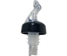 AmeriPour Schnapsflaschen mit Klappe – 100% in den USA hergestellt – mit Kragen – auch ein toller Ausgießer für Öl, Wein und Spirituosen, Sirup und Essig farblos