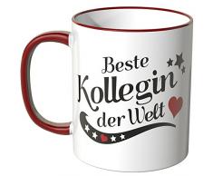 JUNIWORDS Tasse + Mousepad im Set - ideal als Geschenk - Beste Kollegin der Welt