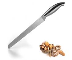 LARS NYSØM Brotmesser Edge aus rostfreiem Edelstahl I Hochwertiges Allzweckmesser I Brotsäge mit extra-scharfer und Langer Klinge (23 cm) I Küchenmesser mit Wellenschliff