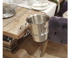 Fachhandel Plus Sektkühler mit Tischhalter, Champagnerkühler, Flaschenkühler, Weinkühler, Edelstahl