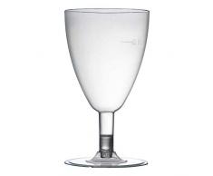 1-PACK Einweg-Weinglas 100ml, PS, 2 tlg. Ausführung, transparent glasklar/Hochwertige glasklar transparente Weingläser aus Polystrol im Hygienepack. Mit Eichstrich, 18 Stück