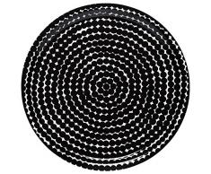 Marimekko Räsymatto Tablett rund Ø 31 cm, schwarz/weiß