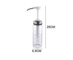 Kakymjxnj Haushaltsglas Spezial Edelstahl Drücker Mund versiegelt Glas 300/500 ml Honigflasche, 300 ml