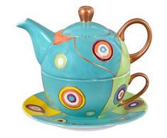 Aricola Tea for One - Teeset Susi mit 400ml. Handbemaltes Porzellan Teeservice für eine Person.