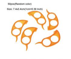 VAVAMAX 10 / 50pcs Kunststoff orange Schäler Zesters Zitrone Grapefruit Frucht-Schneidmaschine Opener Cutter Küchenhelfer Gelegentliche Farbe (50pcs)