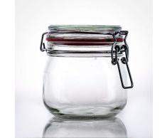 Flaschenbauer- 12 Drahtbügelgläser 634ml verwendbar als Einmachglas, zu Aufbewahrung, Gläser zum Befüllen, Leere Gläser mit Drahtbügel