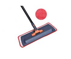 UMI. by Amazon - Microfaser Flach Boden Wischer 51Langer Griff Microfaser Mop mit Metallgriff für Hartholzfliese Laminat Fliesen Bodenreinigung Wischmopp