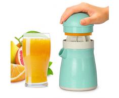 Funria Manuell Zitronenpresse Orangenpresse Zitruspresse, Spülmaschinenfest Hergestellt aus Biologisch Abbaubarem Weizenstroh, Grün