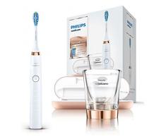 Philips Sonicare DiamondClean Elektrische Zahnbürste HX9396/89 - Schallzahnbürste mit 5 Putzprogrammen, Timer, USB-Reise-Ladeetui & Ladeglas – Rose Gold