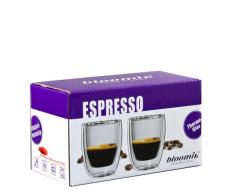 mohnblume - 2er Set ESPRESSO-Tasse 80ml, doppelwandig (Thermoglas) mit Schwebeeffekt - in Geschenkkarton (neues Design)