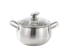Heavy Auflauf Pfanne, Tajinen mit Deckel, Edelstahl Suppentopf Kochtopf mit Deckel, mit Wärme Stockpot (Size : 19.3 * 11.5cm)