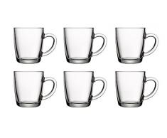 Pasabahce Basic Teegläser mit Henkel Trinkgläser 6Stk. Cay Bardagi Tee