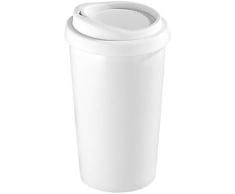 Rosenstein & Söhne Keramik Thermobecher: Coffee-to-go-Becher aus Keramik, Silikondeckel, 250 ml, doppelwandig (Coffee To Go Becher Silikon Deckel)