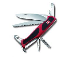 Victorinox Taschenmesser Ranger Grip 55 (12 Funktionen, Feststellklinge, Säge) rot/schwarz