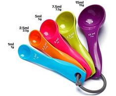 New Kitchen Craft Colourworks Messlöffel Set – 5 Stück, plastik, 1, Package Quantity