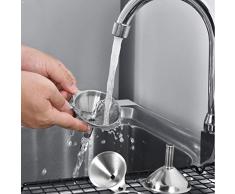 Edelstahl Trichter, 3 Stück Kitchen Strainer Trichter Set, Edelstahl Trichter Filter Set für die Übertragung von flüssigen Zutaten,trockenen Zutaten und Pulver,4.5/5.5/7.5cm