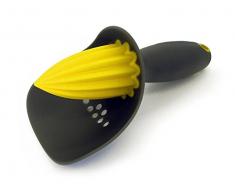 Joseph Joseph - Zitronenpresse mit Spritzschutz und Kernauffänger - grau/gelb