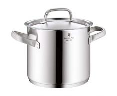 WMF Gourmet Plus Gemüsetopf, 24cm, Metalldeckel mit Dampföffnung, Topf groß 8,8l, Cromargan Edelstahl mattiert, Innenskalierung, Topf Induktion