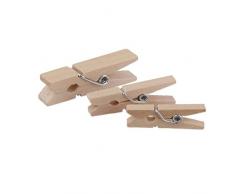 ULTNICE 100 Stück Holzklammern Wäscheklammern mini Dekorativer Klammer Holz Handwerks Foto Clip 3.5 x 1CM