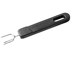 FACKELMANN Pellkartoffelgabel Edelstahl Kunststoffgriff, Schwarz/Silber, ca. 14,5cm