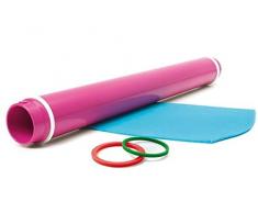 Unbekannt Regulierbares Rollholz 40 cm mit 3 Silikonringen, Ausrollstab, Teigroller, Silikomart