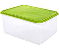 Rotho Rondo Frischhaltedose 8 l, Kunststoff (BPA-frei), grün / transparent, 8 Liter (31,5 x 24 x 14,5 cm)