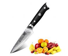 SHAN ZU Damast Schälmesser Obst und Gemüsemesser Küchen Messer Klein 67 Schichten Damaszener Messer mit G10 Griff - PRO Series
