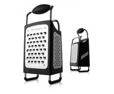 Microplane Vierkantreibe mit 4 Reibflächen Fein, Sehr Grob, 2-Wege-Schneide & Hobel - Küchenreibe mit Edelstahl-Klingen