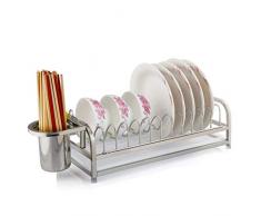 LUYIYI Tellerabtropfer mit Abtropffläche, Tellerhalter mit Abtropfschale auf Gegenhalterhalter 16.5 * 7.9 * 4.7in