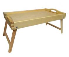 Bett Tablett - Frühstück aus Holz Lap Tray im Bett mit klappbaren Beinen Table Mate Wipe -Klarlack lackiert.