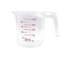 Sylvialuca Transparente Backenwerkzeuge Küchenwerkzeuge 250Ml Skalierte Qualität Kunststoff Messbecher Werkzeugbecher 1St