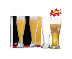 Snap by R & B Weizenbierglas ´4All´, 0,69 l, Sie erhalten 1 Packung, Packungsinhalt: 2 Stück