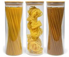 Elwin Neiles® Vorratsglas mit Deckel [3X 1700ml] - 100% luftdichte & stapelbare Glasbehälter - mottensichere Gläser - Vorratsdosen Glas mit Deckel