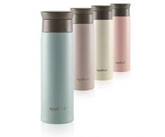 eppikan® Edelstahl Thermobecher- Isolierbecher, Kaffee-to-go Becher, 350 ml, 500 ml Travel Mug, Autobecher, eppiToGo, 100% auslaufsicher mit hygienischer 360°-Trinköffnung (Powder Blue, 500 ml)