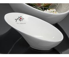 5x Porzellanschale Schale Teller Oblique weiß oval 27 cm x 7 cm