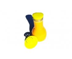 Citrus gelb- Mixer - Flasche 1,2 Liter mit integrierter Zitrus- / Orangenpresse für frische Getränke