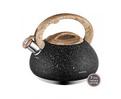 Klausberg Flötenkessel Wasserkessel 2.7L Kessel 7-Schicht Boden Schwarz KB-7279