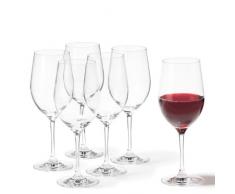Leonardo Ciao+ Rotwein-Glas, Rotwein-Kelch mit gezogenem Stiel, spülmaschinenfeste Wein-Gläser, 6er Set, 430 ml, 061448