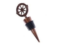 Weinstopfen mit Rudermuster, Motiv: exquisiter Kompass, Rotweinstopfen, Vintage-Weinflaschenverschluss, klassischer Ruder-Stil, Bronze