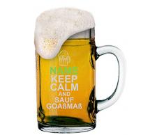 Goaßmaß Bierkrug 1 Liter mit Gravur von Logo + Namen Ihrer Wahl | individuell-gestalteter Goaßmaßkrug von Meinglas