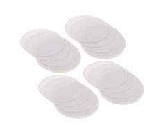 IPOTCH 40pcs Runde Keramikfaser Isolierdecke Mikrowellenofen Regal Papier