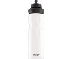 SIGG WMB Sports White Touch Sport Trinkflasche, (0,75 L), schadstofffreie und auslaufsichere Trinkflasche, federleichte Trinkflasche aus Aluminium