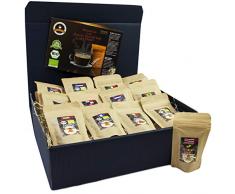 C&T Kaffee-Set Bio/Fair 13 Sorten á 25 g (Ganze Bohnen) 2019 mit 13 Biologischen, Raritäten- und Fair gehandelten Kaffees plus Überraschung