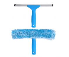 MR.SIGA Profi Fensterwischer Handgerät Glasreiniger Fenster-Abzieher Fensterreiniger mit Abziehlippe Fensterabzieher mit beweglichem Gelenk, 25 cm