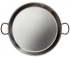 La Valenciana Paellapfanne mit Keramikgriffen, Stahl, emailliert, 34 cm, auch für Induktionsherd geeignet, Schwarz